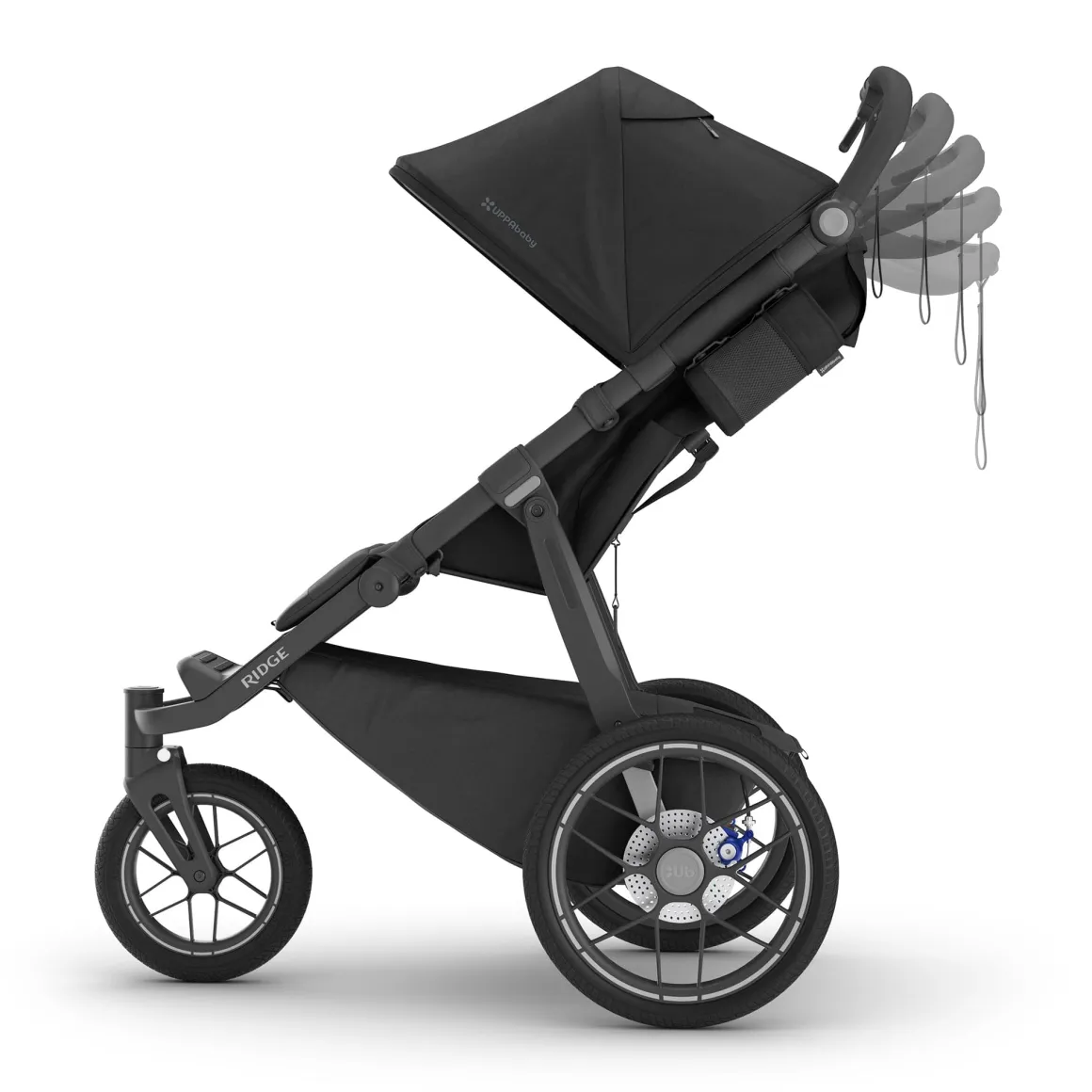 UPPAbaby Ridge V2 Jogging Stroller - James (Black / Carbon Frame)