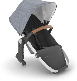 UPPAbaby RumbleSeat V2+ - Gregory (Blue Melange / Silver Frame / Saddle Leather)