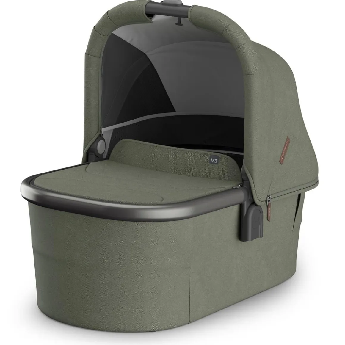 UPPAbaby Vista, Cruz, Ridge Bassinet V3 - Evelyn (Meadow Green / Graphite Frame)