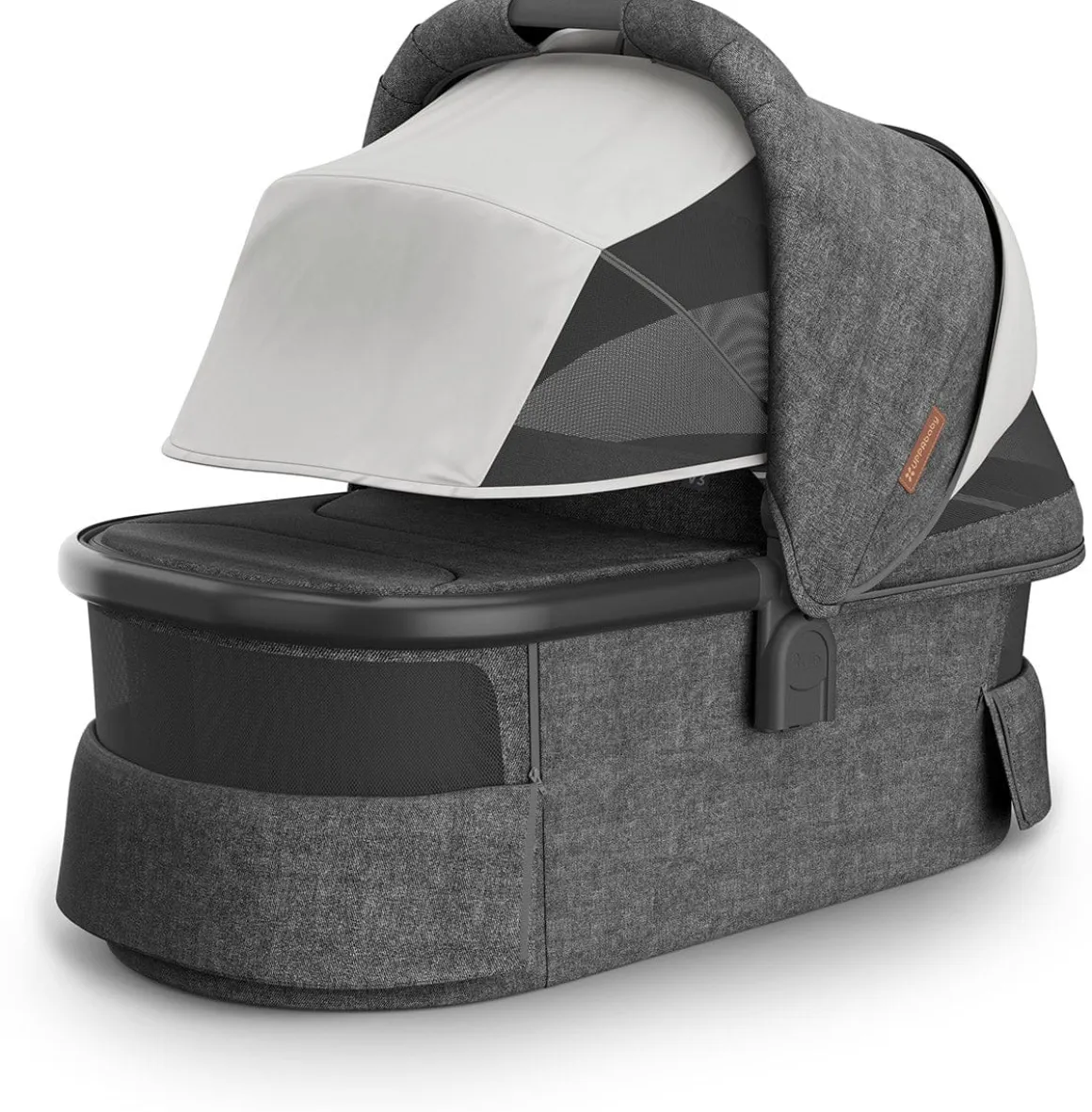 UPPAbaby Vista, Cruz, Ridge Bassinet V3 - Greyson (Charcoal Melange / Carbon Frame)