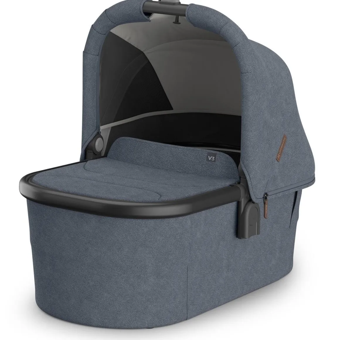 UPPAbaby Vista, Cruz, Ridge Bassinet V3 - Julian (Dusty Blue Melange / Carbon Frame)