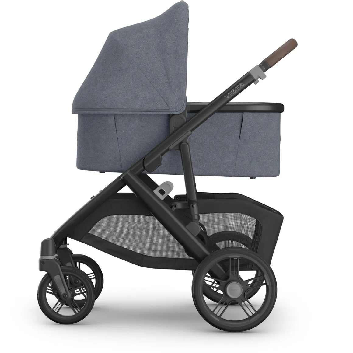 UPPAbaby Vista, Cruz, Ridge Bassinet V3 - Julian (Dusty Blue Melange / Carbon Frame)