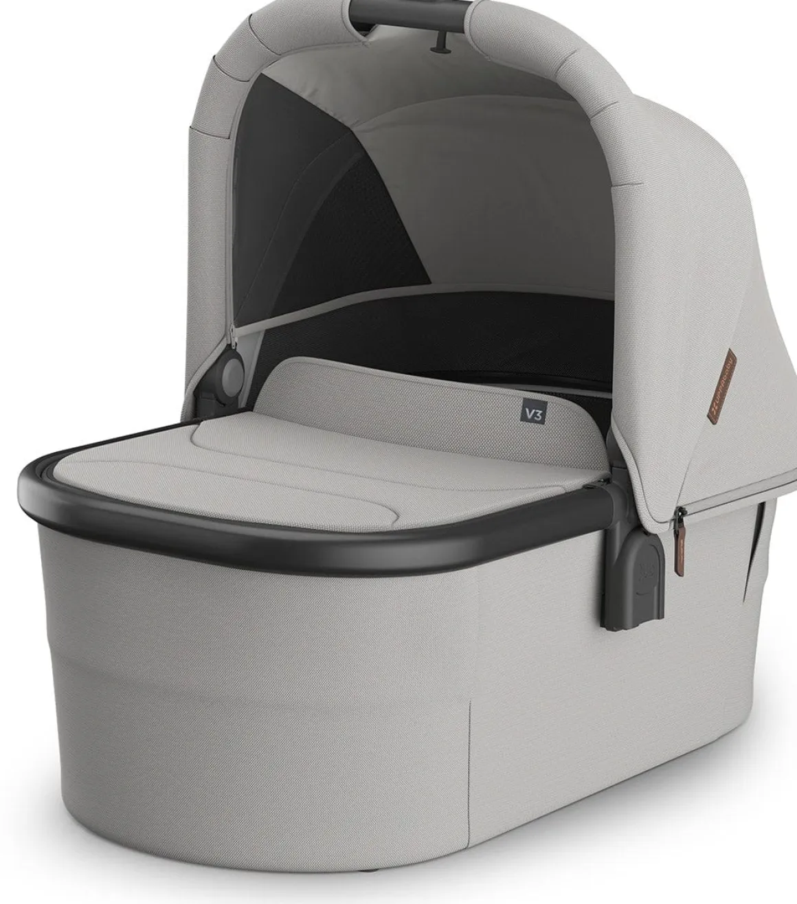 UPPAbaby Vista, Cruz, Ridge Bassinet V3 - Savannah (Pearl Gray Jacquard / Carbon Frame)