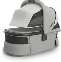 UPPAbaby Vista, Cruz, Ridge Bassinet V3 - Savannah (Pearl Gray Jacquard / Carbon Frame)