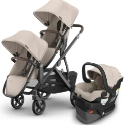 UPPAbaby Vista V3 Double Stroller with RumbleSeat V3 + Mesa V3 Travel System Bundle - Ada / Ada