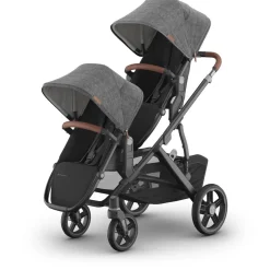UPPAbaby Vista V3 Double Stroller with RumbleSeat V3 Bundle - Greyson