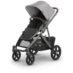 UPPAbaby Vista V3 Single-to-Double Stroller - Beau (Grey Chenille / Graphite Frame / Chestnut Leather)