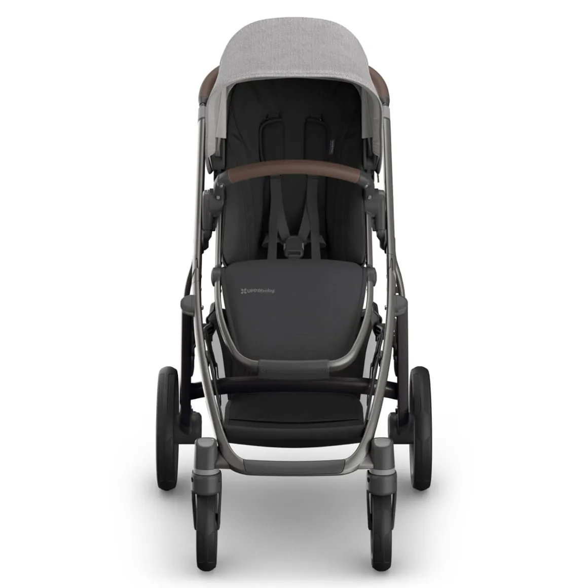 UPPAbaby Vista V3 Single-to-Double Stroller - Beau (Grey Chenille / Graphite Frame / Chestnut Leather)