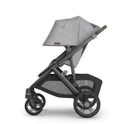 UPPAbaby Vista V3 Single-to-Double Stroller - Beau (Grey Chenille / Graphite Frame / Chestnut Leather)
