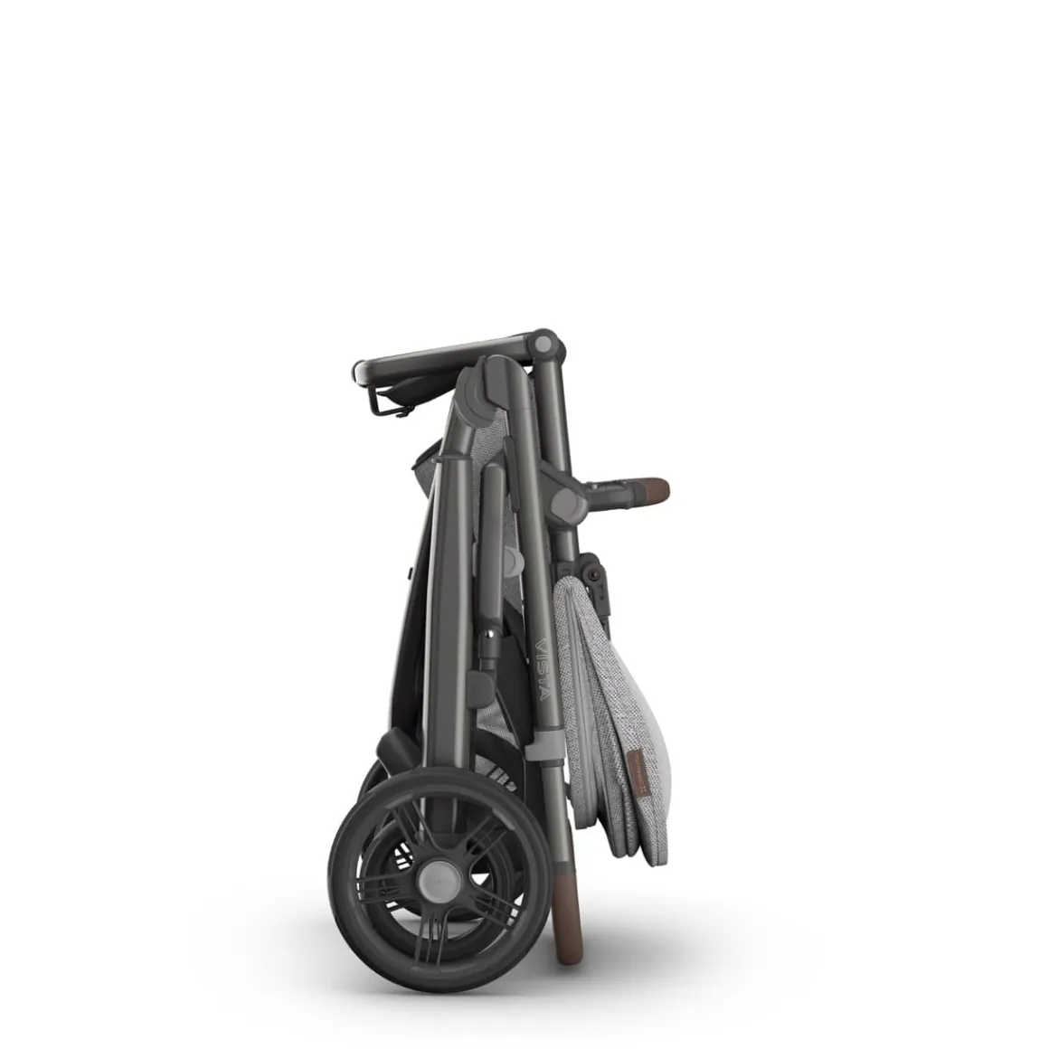 UPPAbaby Vista V3 Single-to-Double Stroller - Beau (Grey Chenille / Graphite Frame / Chestnut Leather)