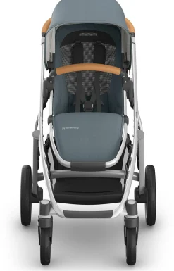 UPPAbaby Vista V3 Single-to-Double Stroller - Callum (Stone Blue / Silver Frame / Sand Leather)