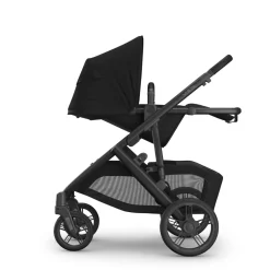 UPPAbaby Vista V3 Single-to-Double Stroller - James (Black / Carbon Frame / Black Leather)