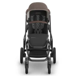UPPAbaby Vista V3 Single-to-Double Stroller - Owen (Mocha Melange / Carbon Frame / Chestnut Leather)