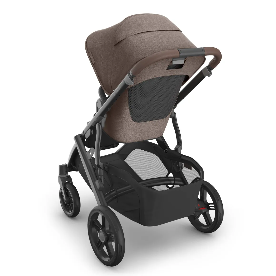 UPPAbaby Vista V3 Single-to-Double Stroller - Owen (Mocha Melange / Carbon Frame / Chestnut Leather)