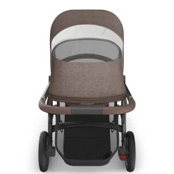 UPPAbaby Vista V3 Single-to-Double Stroller - Owen (Mocha Melange / Carbon Frame / Chestnut Leather)