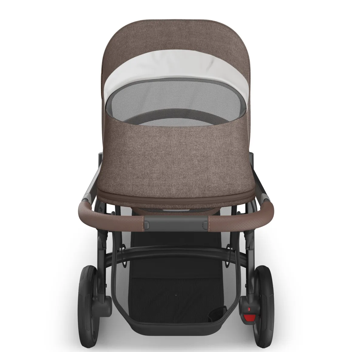 UPPAbaby Vista V3 Single-to-Double Stroller - Owen (Mocha Melange / Carbon Frame / Chestnut Leather)