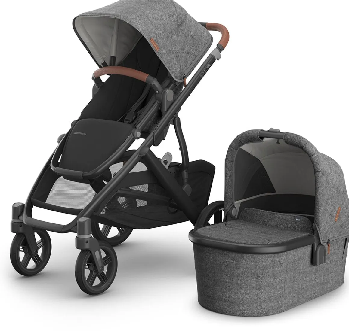UPPAbaby Vista V3 Stroller + Bassinet V3 Bundle - Greyson