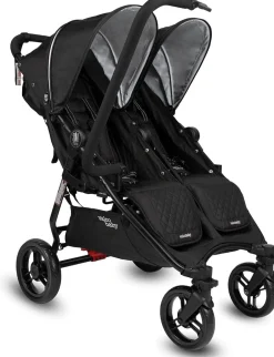 Valco Slim Twin Side By Side Double Stroller - Licorice