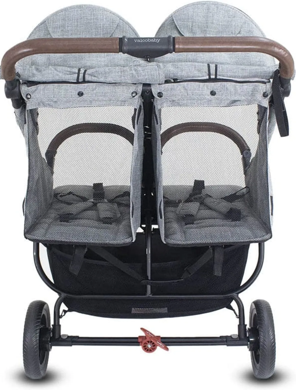 Valco Trend Duo Side by Side Double Stroller + Bassinet Bundle Black / Black