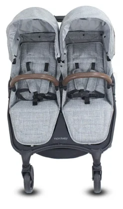 Valco Trend Duo Side by Side Double Stroller + Bassinet Bundle Denim / Denim