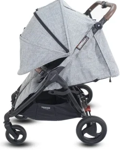 Valco Trend Duo Twin Side by Side Double Stroller + Bassinet Bundle Black / Black