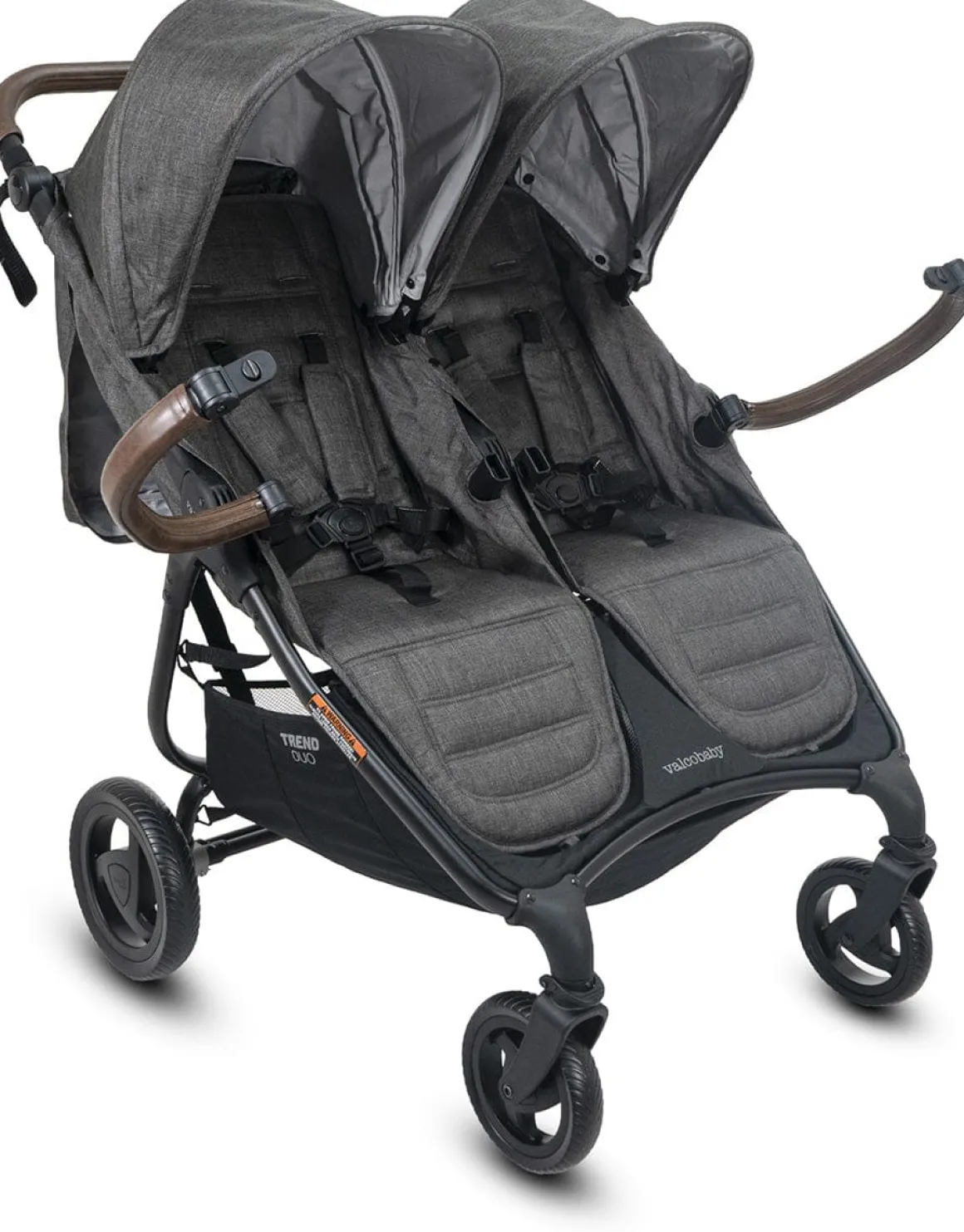 Valco Trend Duo Twin Side by Side Double Stroller Charcoal
