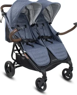 Valco Trend Duo Twin Side by Side Double Stroller Denim