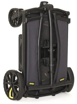 Veer All-Terrain Cruiser XL (4 Seater) Stroller Wagon + 2 Canopy + Basket Bundle - Grey