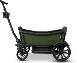 Veer All-Terrain Cruiser XL (4 Seater) Stroller Wagon + Sidewall Kit Bundle - Green Jasper