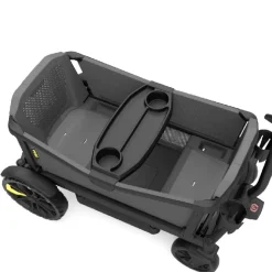 Veer Cruiser All-Terrain (2 Seater) Stroller Wagon + Basket Bundle - Grey