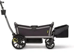 Veer Cruiser City (2 Seater) Stroller Wagon + Basket Bundle - Grey