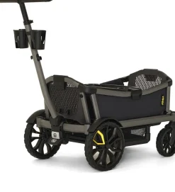 Veer Cruiser City (2 Seater) Stroller Wagon + Basket Bundle - Grey