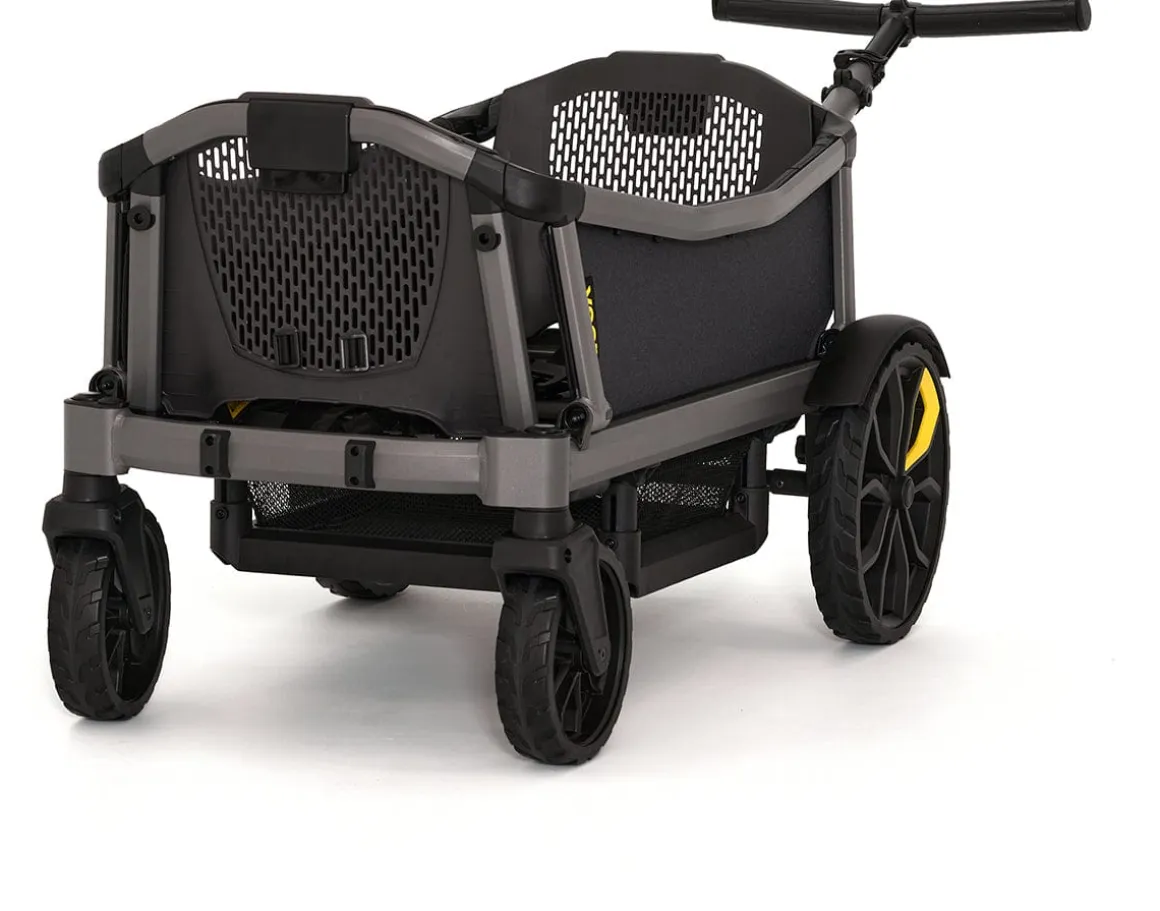 Veer Cruiser City (2 Seater) Stroller Wagon + Basket Bundle - Grey