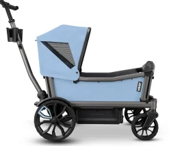 Veer Cruiser City (2 Seater) Stroller Wagon + Sidewall Kit + Canopy Bundle - Blue Beryl