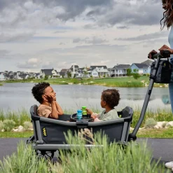 Veer Cruiser City (2 Seater) Stroller Wagon + Sidewall Kit + Canopy Bundle - Natural