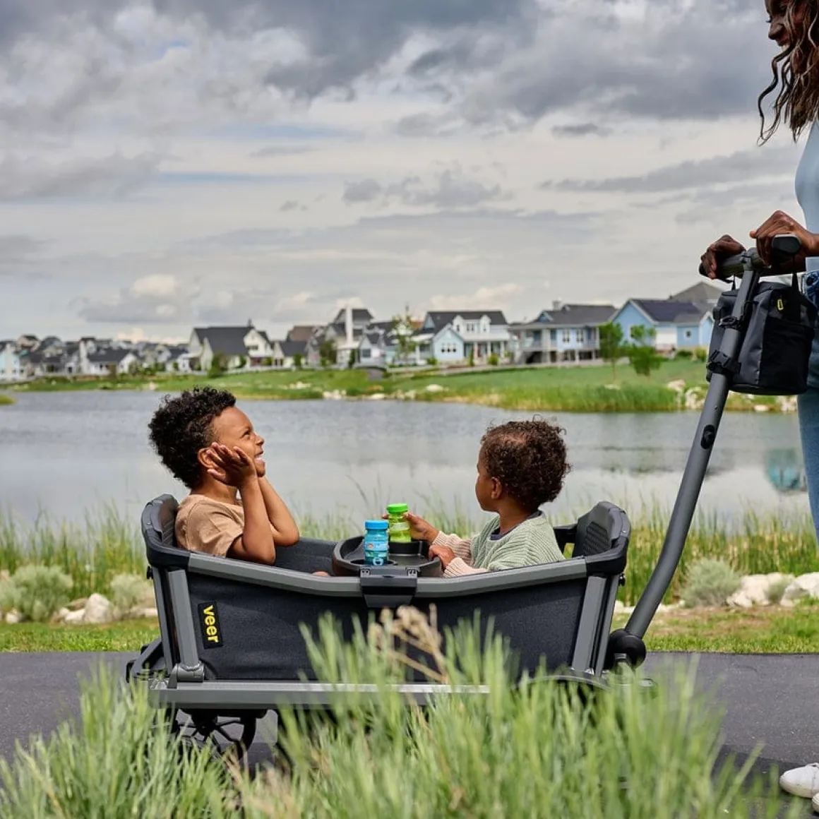 Veer Cruiser City Stroller Wagon Essentials Bundle - Grey