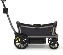 Veer Cruiser City XL (4 Seater) Stroller Wagon + Sidewall Kit + Canopy Bundle - Brown Mica
