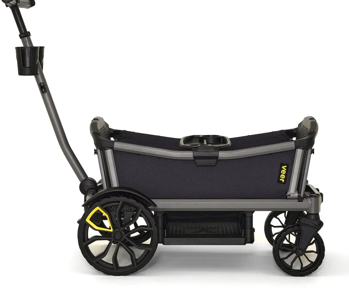 Veer Cruiser City XL (4 Seater) Stroller Wagon + Sidewall Kit + Canopy Bundle - Rose Quartz