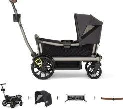Veer Cruiser City XL Stroller Wagon Essentials Bundle - Grey
