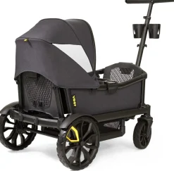 Veer Cruiser (2 Seater) Stroller Wagon + Sidewall Kit + Canopy Bundle - Natural