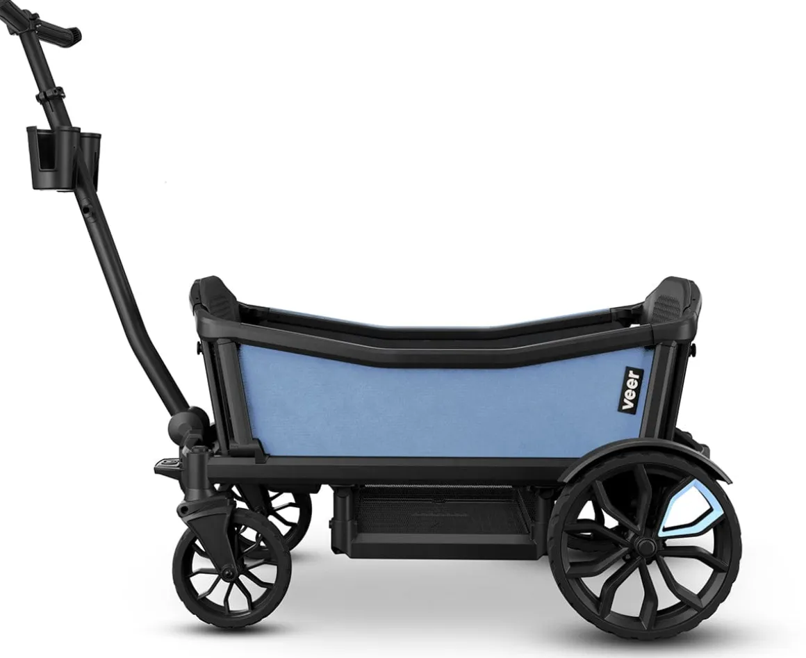 Veer Cruiser (2 Seater) Stroller Wagon + Sidewall Kit Bundle - Blue Beryl