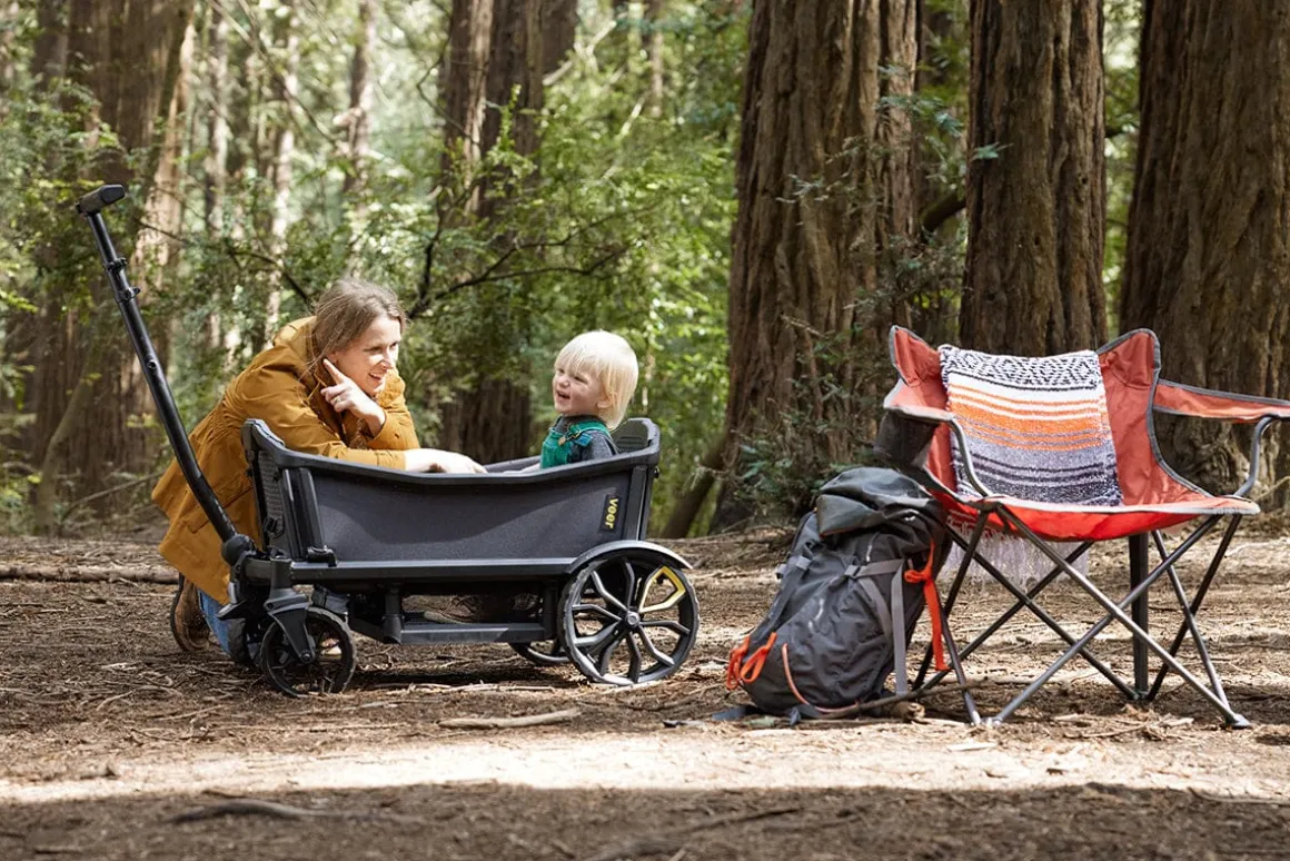 Veer Cruiser (2 Seater) Stroller Wagon + Sidewall Kit Bundle - Green Jasper