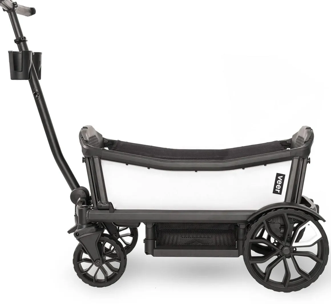 Veer Cruiser (2 Seater) Stroller Wagon Bundle - Savanna White