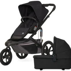 Veer Switch&Jog Luxe Stroller with Neoprene Kit + Bassinet Bundle - Black Onyx