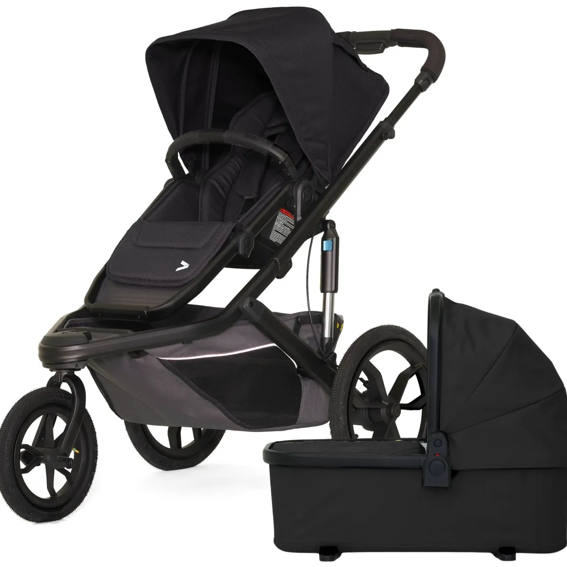 Veer Switch&Jog Luxe Stroller with Neoprene Kit + Bassinet Bundle - Black Onyx
