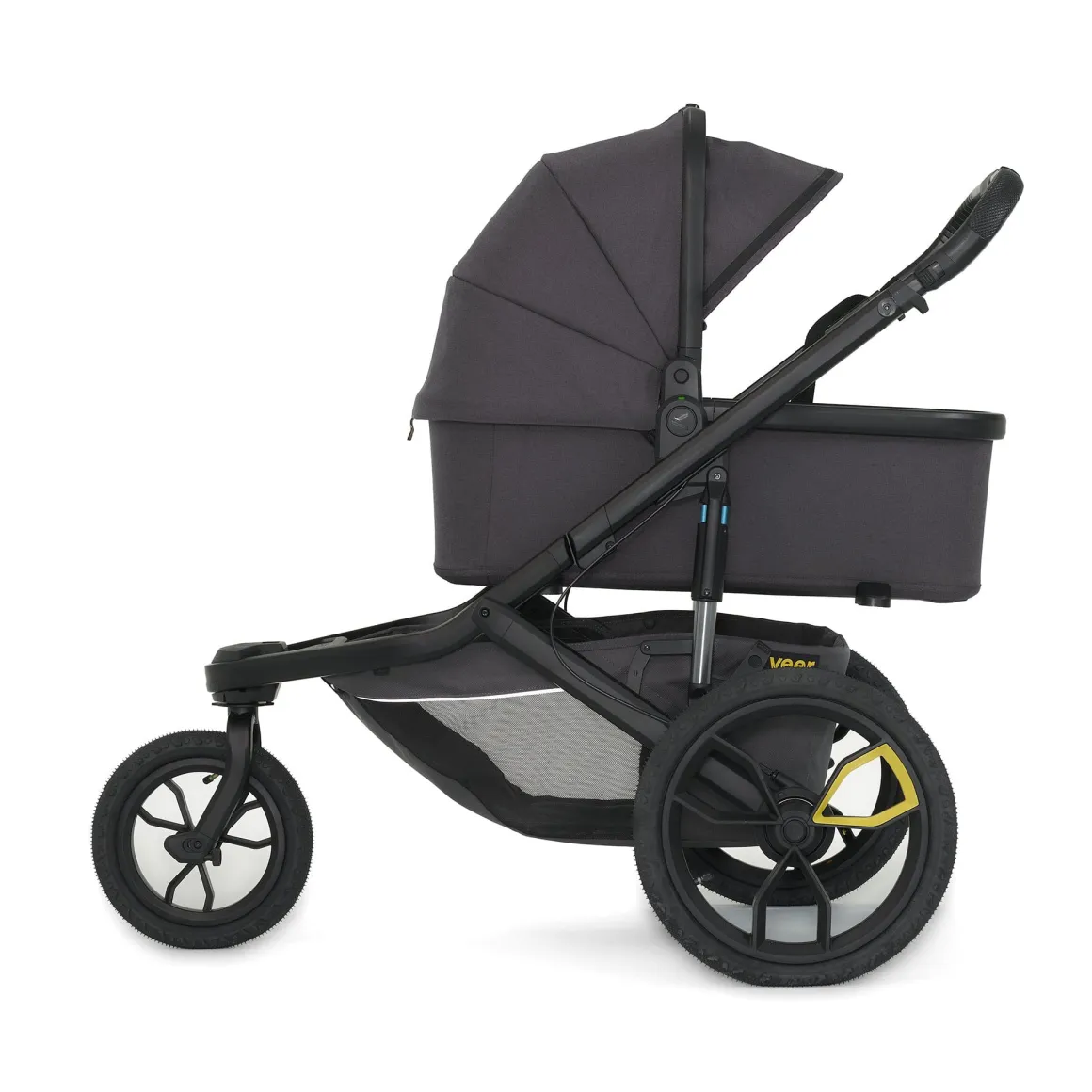 Veer Switch&Jog Luxe Stroller with Neoprene Kit + Bassinet Bundle - Green Jasper
