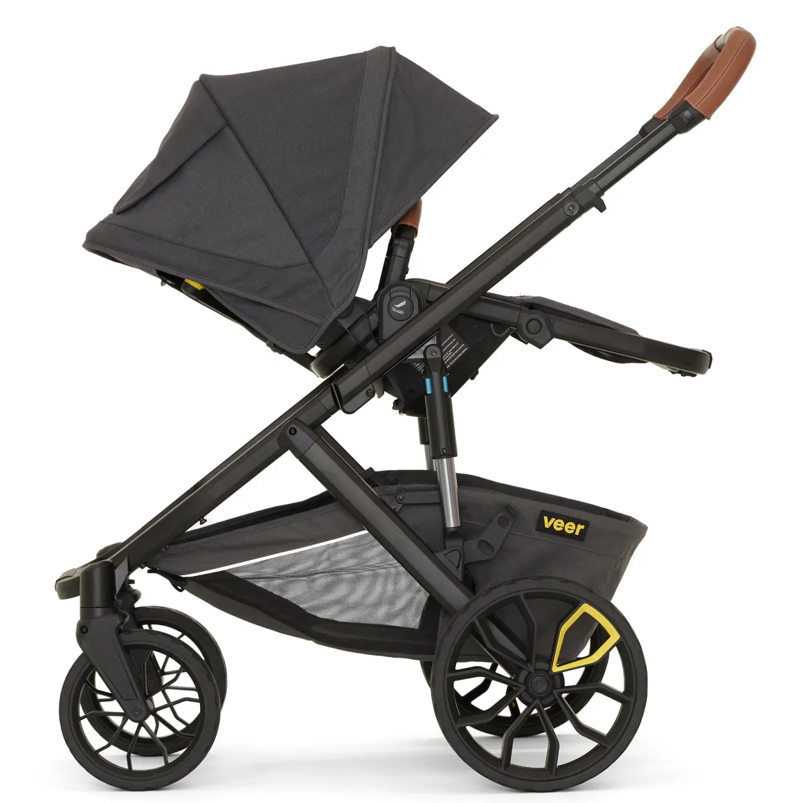Veer Switch&Roll Luxe Single-to-Double Stroller + Infant Essentials Bundle - Gray Granite