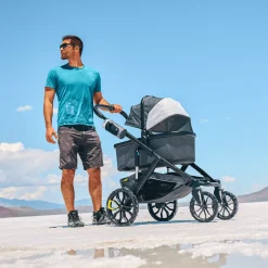Veer Switch&Roll Luxe Single-to-Double Stroller + Infant Essentials Bundle - Gray Granite
