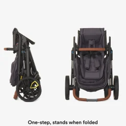 Veer Switch&Roll Luxe Single-to-Double Stroller Bundle with Leather Kit - Brown Mica