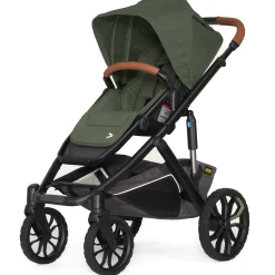 Veer Switch&Roll Luxe Single-to-Double Stroller Bundle with Leather Kit - Green Jasper